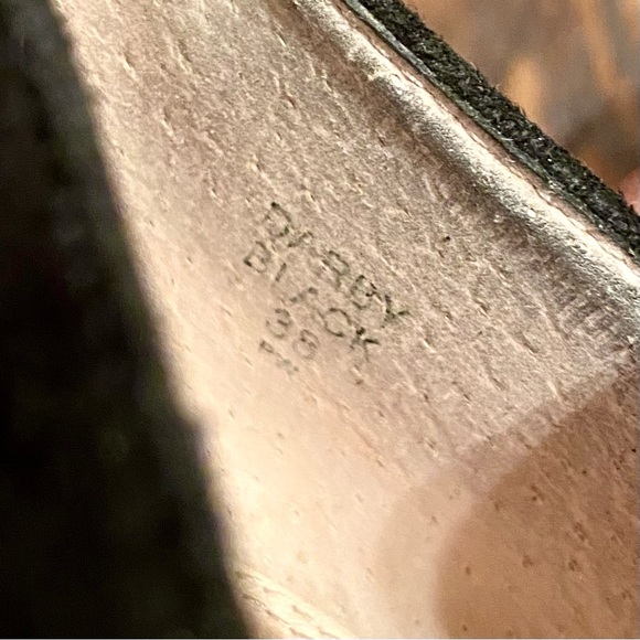 Wythe NY Darby 5” Platform Heels Almond Toe Black Suede Sz 38 EU/8 US *EUC* - Picture 8 of 9